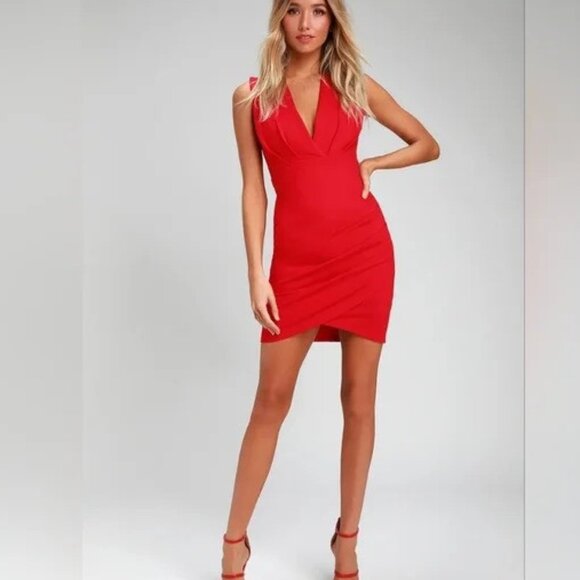 NEW Lulus Cocktail Hour Wrap Dress Small - Picture 1 of 5